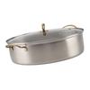 304 Stainless Steel Fish Steaming Pot Single Layer Thickened Multi Use Oval Cookware with Rack Ceramic Pan Chuck Stockpot