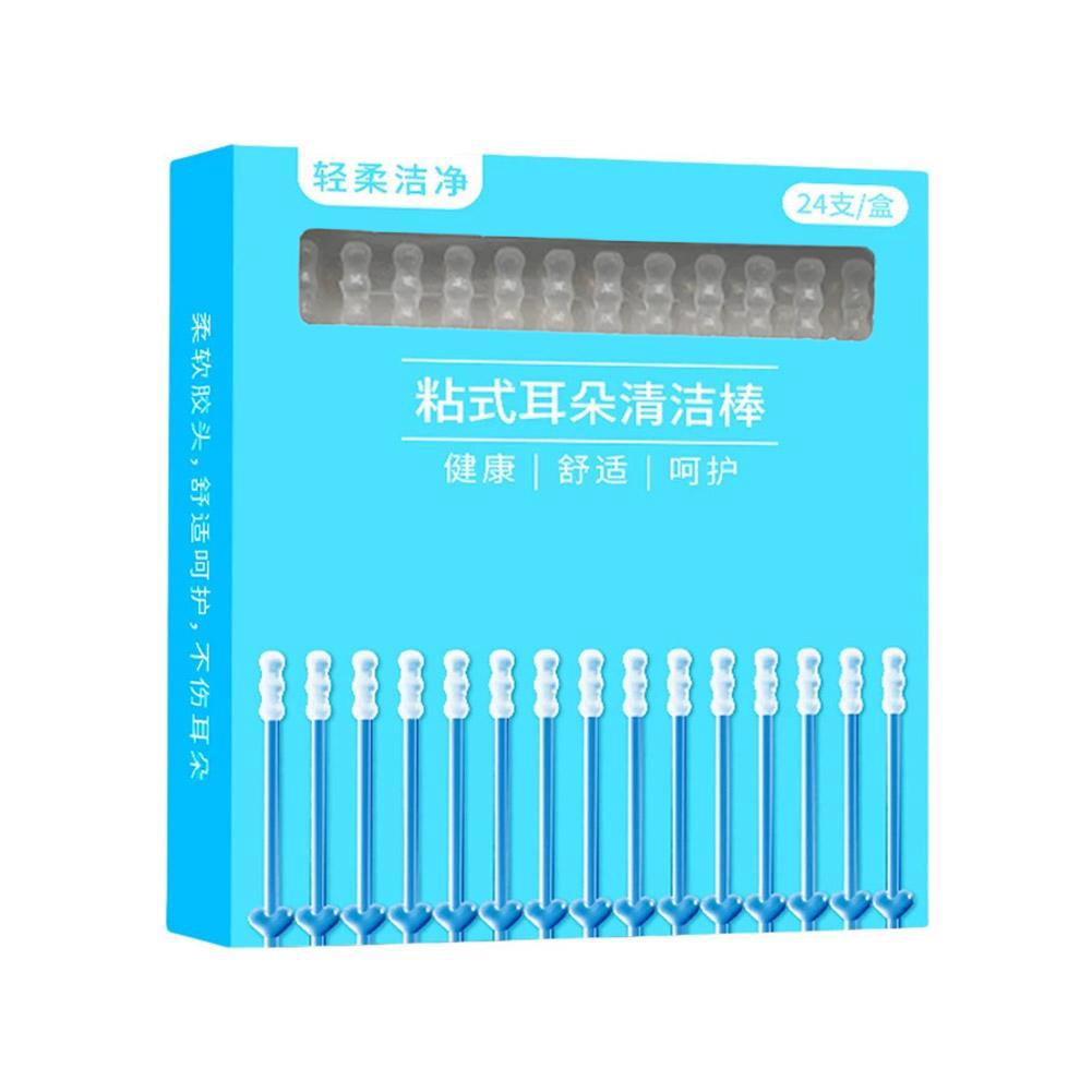 

Sticky Ear Wax Remover 24pcs Silicone Adhesive Ear Picks Gentle Ear Canal Cleaning Sticks Reusable Ear Cleaner For Adults