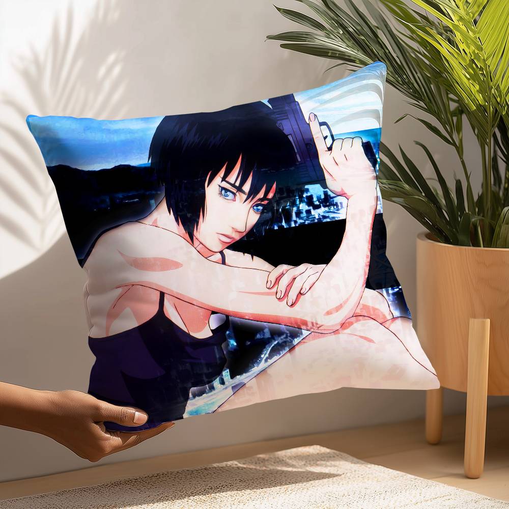 G-Ghost in The S-Shell Pillow Case Plush Fabric Soft  Pillowcase Double Sided Print Cushion Cover Household Gifts