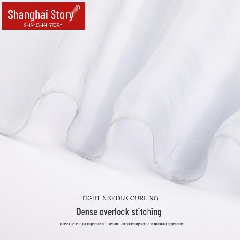 Shanghai Story Women's Printed Mulberry Silk Long Scarf Gift Set