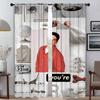 Coffee Cup Cake Candy Modern Hall Curtains For Living Room Kitchen Boy Girl Bedroom Long Curtain For Windows Cortinas Home Decor