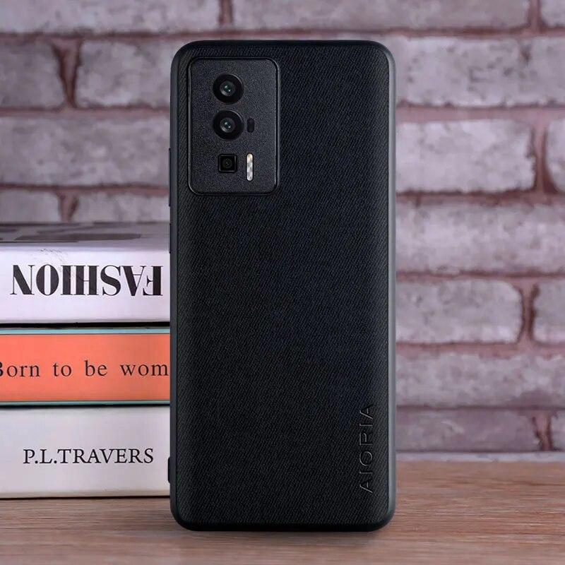 Deksel til Poco F5 Pro F5 5G coque Luksus tekstil Lær hud mykt hardt telefondeksel til xiaomi poco f5 pro deksel funda capa