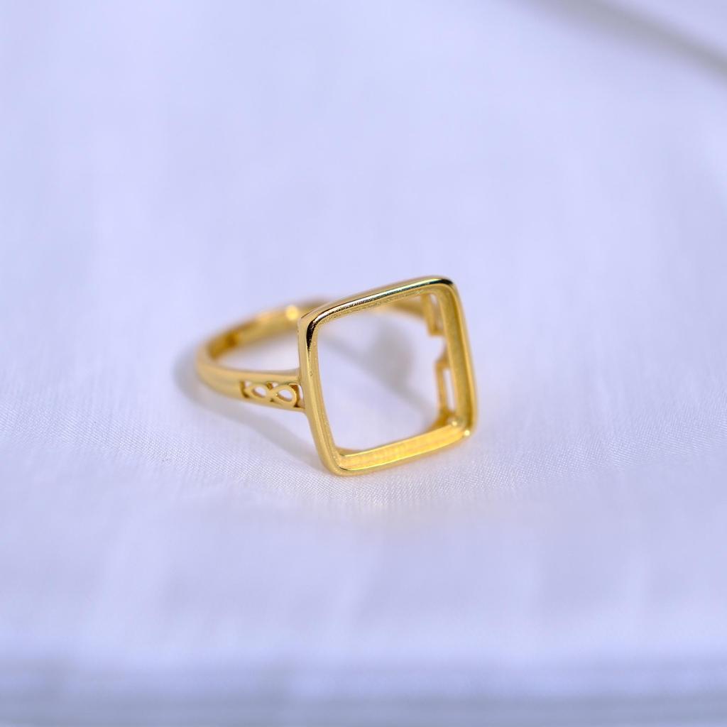 Elegant Korean Style Adjustable Gold-Plated S925 Sterling Silver Open Ring