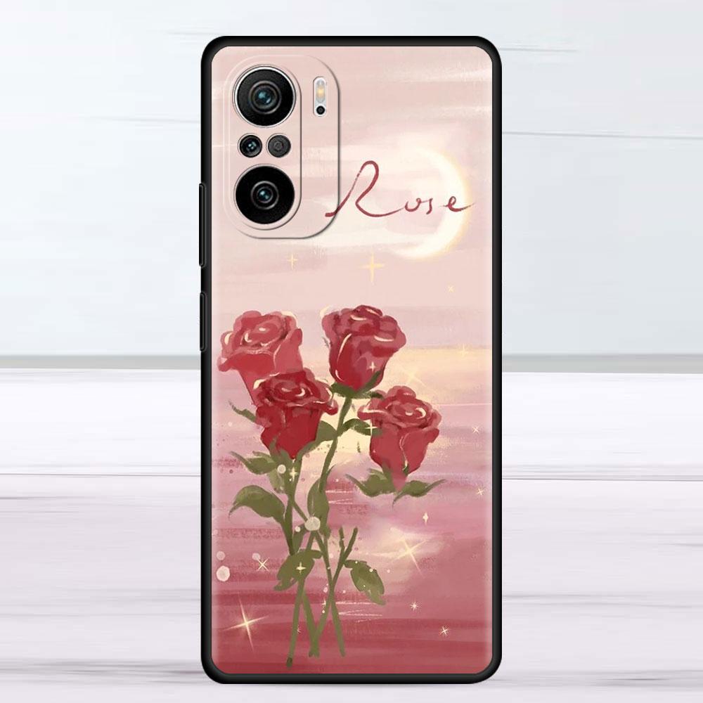 

Чехол для Xiaomi Redmi Note 11 9S 10 9 8 7 9A 9C 9i K40 8T 10C 9T K50 Силиконовый чехол для телефона Цветок Милый Redmi Note 10 5G