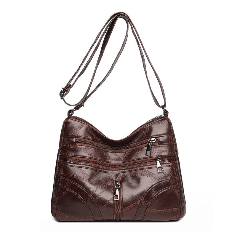 New Soft Leather Crossbody - Mature Women's Minimalist Vintage Purse Fashionable Hundred Compact Women's Bag