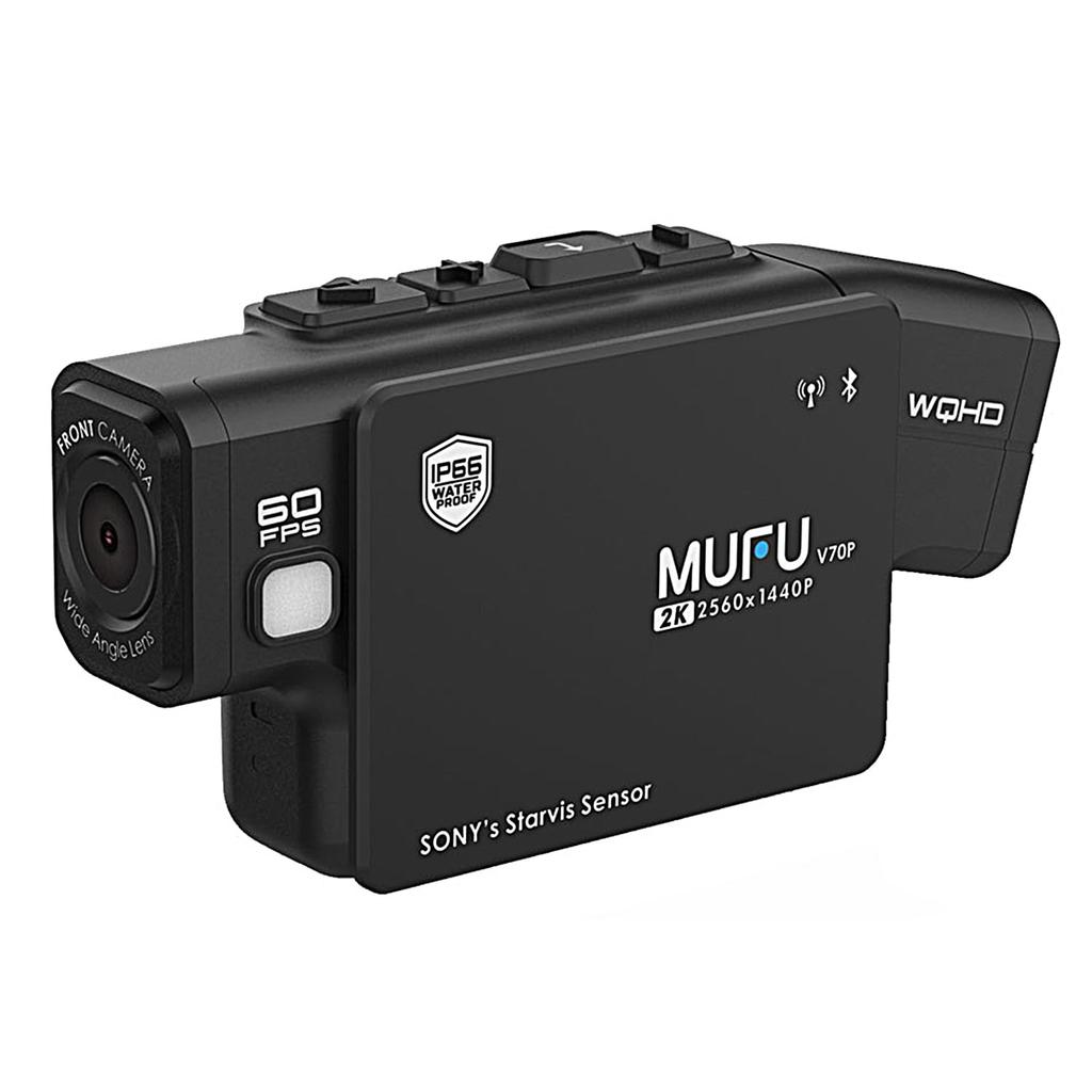 Motorcycle Dash Dual Front and Rear Simultaneous Helmet Bluetooth 5 Cam, Cameras, Recording, Mountable, WiFi, 5.0, Megapixels, 2K, MF-BDVR002