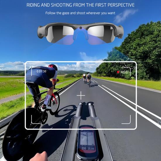 1080P Cycling Sports Camera Glasses 140 Degrees Wide Angle WiFi Video Camera Sunglasses Outdoor Travel Biking Recording Camera Eyeglasses