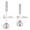 Semi-automatic Egg Beater Stainless Steel Whisk Manual Press Type Rotary Egg Beater Self Turning Egg Stirrer Kitchen Accessories