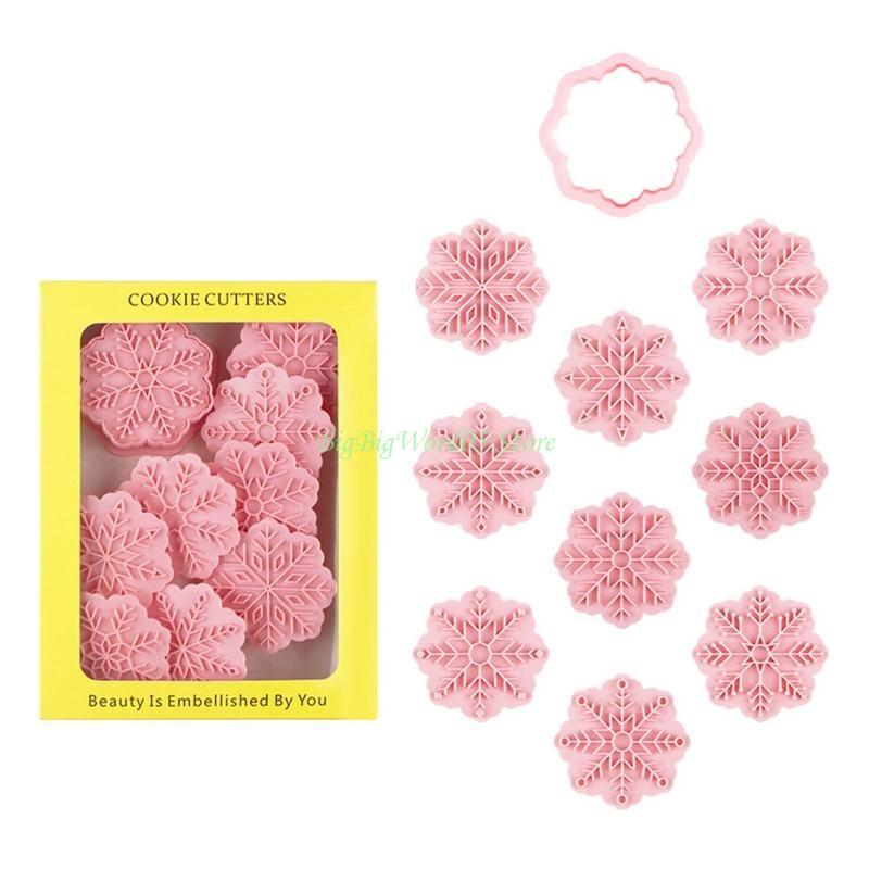 24TE 9 Pcs/Set DIY Cartoon Biscuit Mould Cookie Cutter 3D Biscuits Mold Plastic Baking Cookie Stamp Cookie Decorating Tools