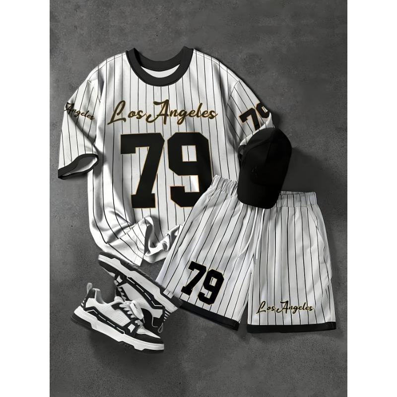 Heren Casual T-shirt Korte Mouw Korte Broek Set