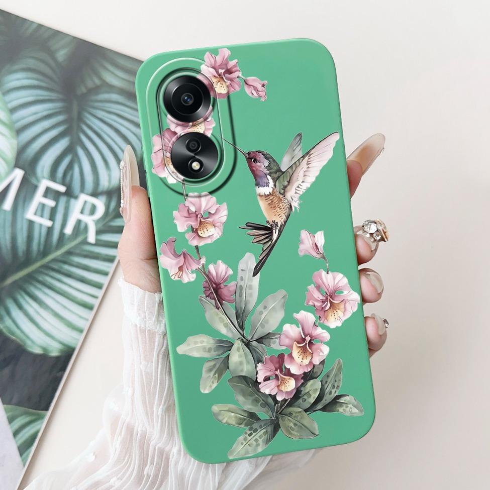 For Oppo A58 4G Case CPH2577 Silicone Cute Cat Fashion Butterfly Flower Love Painted Shockproof Cover For Oppo A58 4G Phone Case