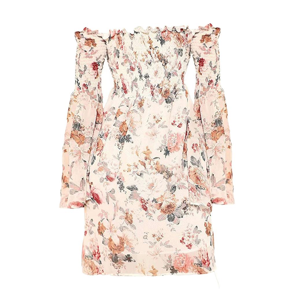 Women Casual Tie Dyed  Long Sleeves Strap Sexy Slim Sports Dress  Dress