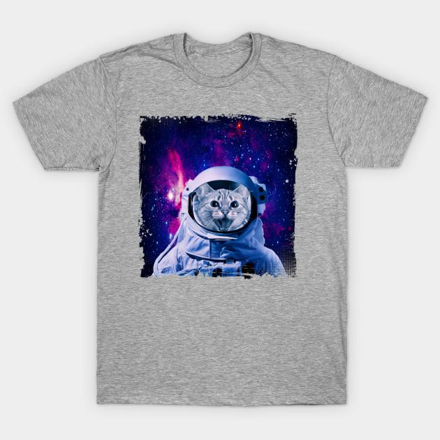 Unisex Fashion TShirt Astronaut Cat Print TShirt Plus Size S-5XL T-Shirt 100%Cotton Tops O Neck Short Sleeve Tees