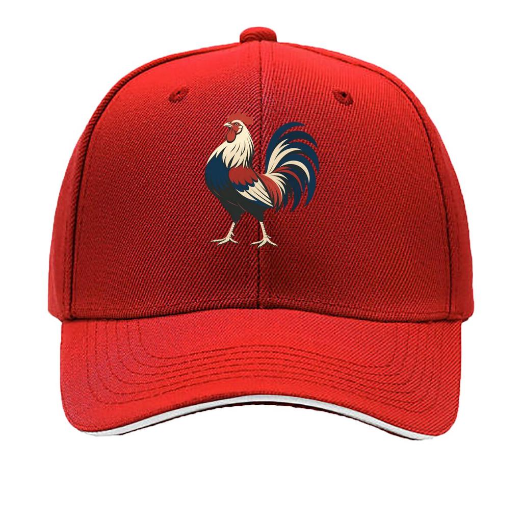 Retro Rooster Silhouette Farm Graphi Sandwich Baseball Cap Sun Cap Outdoor Workouts Hat