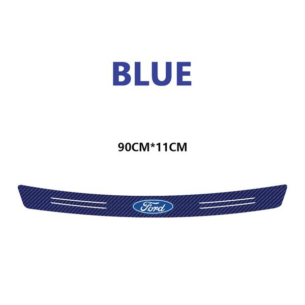 Car Carbon Fiber Trunk Tail Bumper Protector Sticker Accessory For Ford Ranger Focus Kuga Mustang ST Transit Mondeo Fusion Fiest