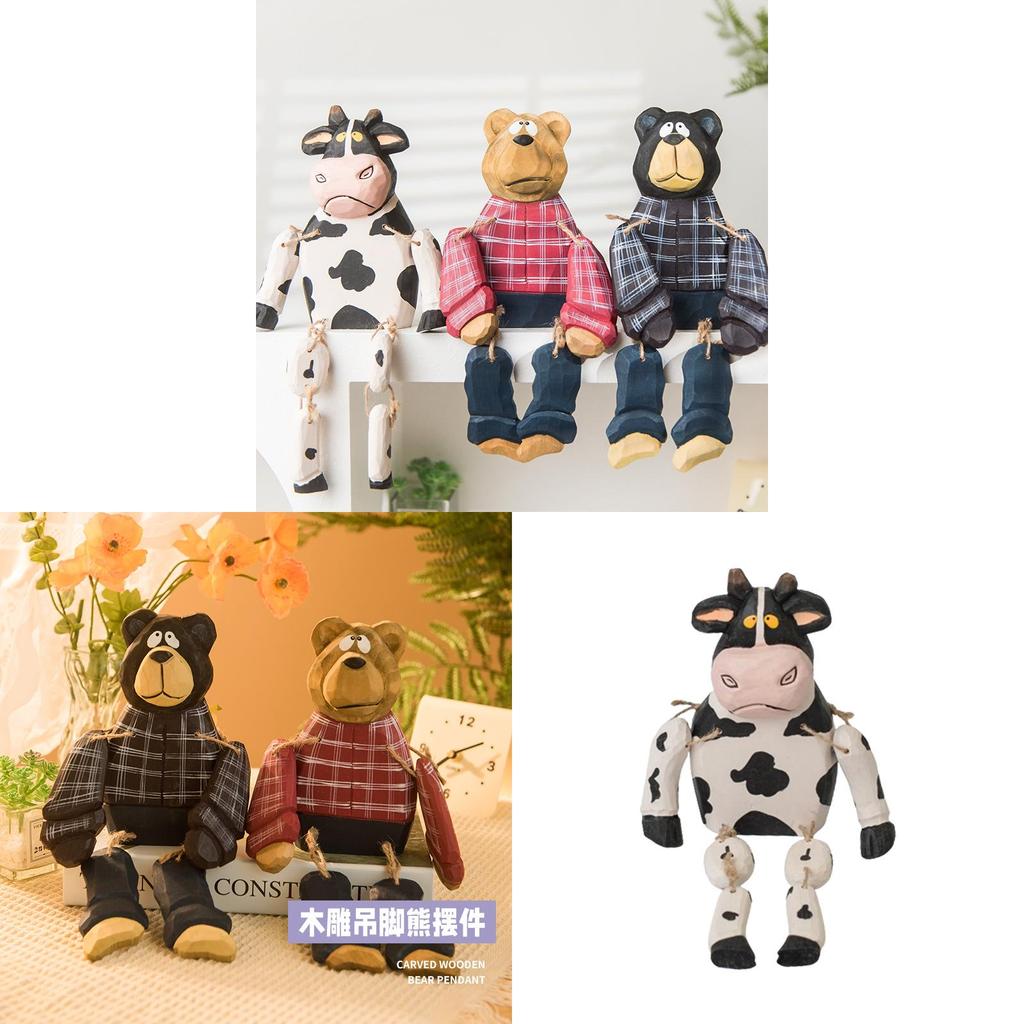 Wooden Bear Figurine Gift For Birthdays And Celebrations