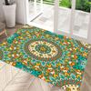 1PC Green Mandala Printed Door Mat Kitchen Mat, Dust Carpet, Entrance Mat, Bedroom, Living Room, Garden, Bathroom Floor Mat