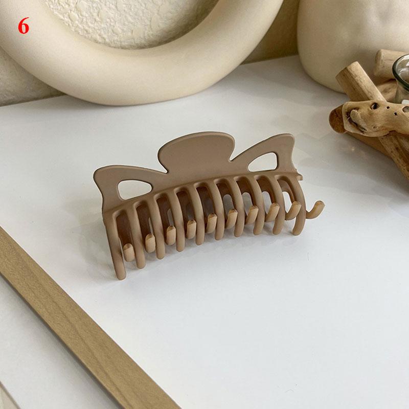 

Популярная заколка для волос кофейного, черного, бежевого цвета, матовые большие заколки для волос в форме краба, акриловые заколки для волос, геометрическая заколка в виде акулы 6