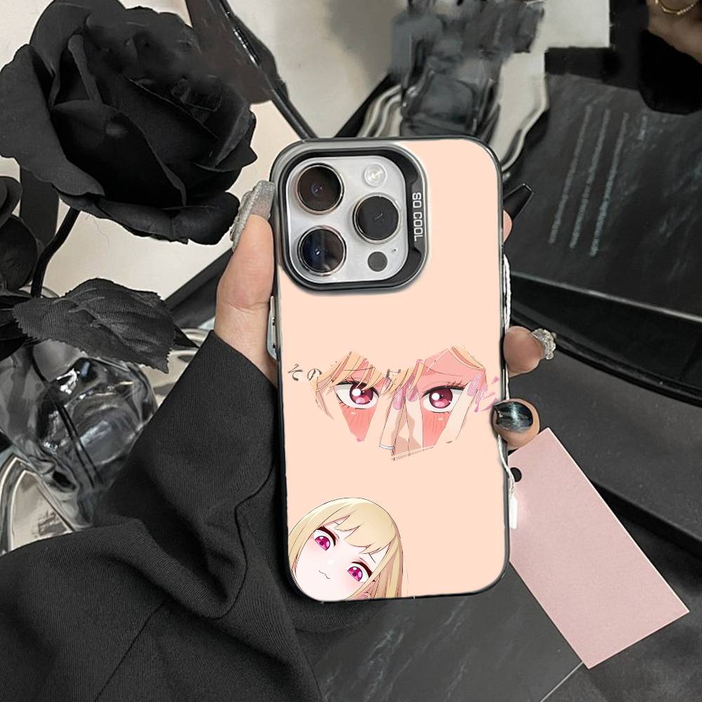 

S-Darling Марін Кітаґава Барвистий Сріблястий Чохол для Телефону Для iPhone 17,16,15,14,13,12,Pro MAX Чорний Матовий Ударостійкий Чохол iPhone15promax