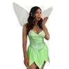 Ladies Halloween Forest Fairy Costume Sexy Solid Color Sequin Tube Tops Short Dress with Wings