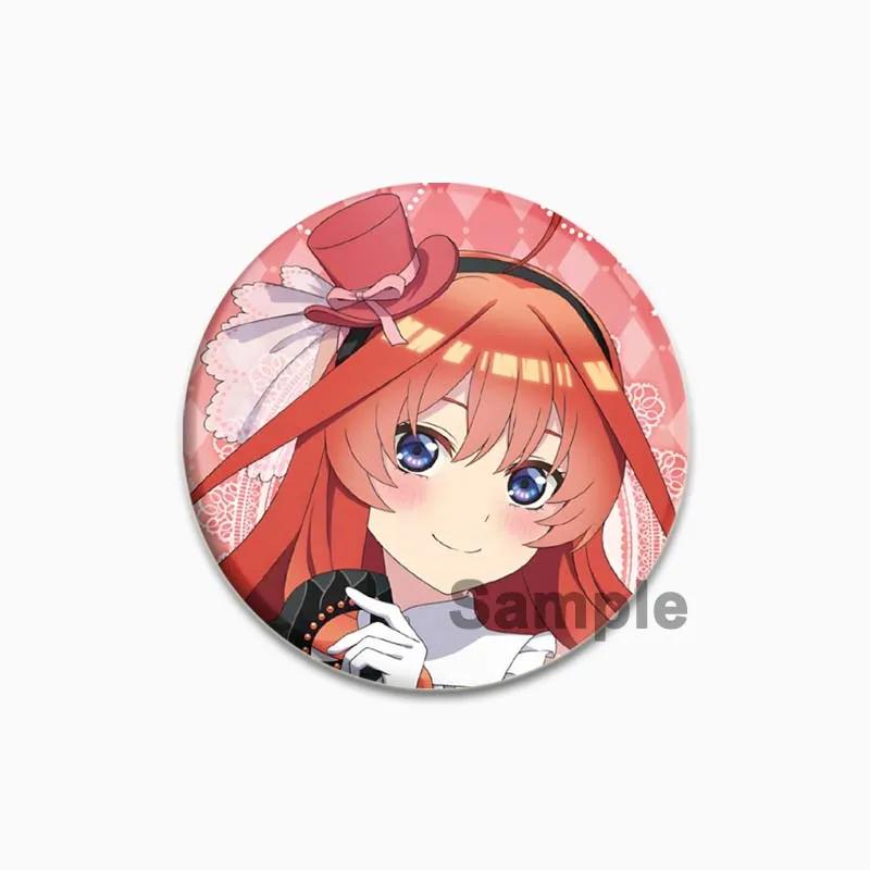 32/44/58mm The Quintessential Quintuplets Pin Broche feito à mão para roupas Desenho animado Cosplay Emblema Mochila Decoração Jóias Presente infantil