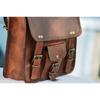 1 Side Pouch Motorcycle Side Brown Leather Pouch Saddlebags Saddle Panniers Bag
