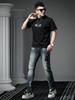 European Style Trendy Letter Print Short-Sleeve T-Shirt for Men 2025 New Summer Fashion Brand Loose Half-Sleeve Top for Men