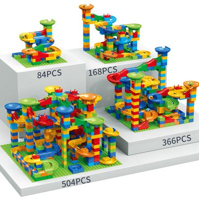 84-504 STUKS Knikkerbaan Blok Klein Formaat Bouwstenen Trechter Glijbaan Blokken DIY Creatieve Stenen Assemblage Speelgoed voor Kinderen Cadeaus
