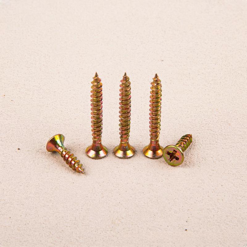 520 Pcs M3.5 Countersunk Head Self-Tapping Screws Kit Color Galvanized Screw Set For Woodworking Industrial Home Decoration