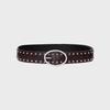 OVAL BUCKLE BELT_BROWN
