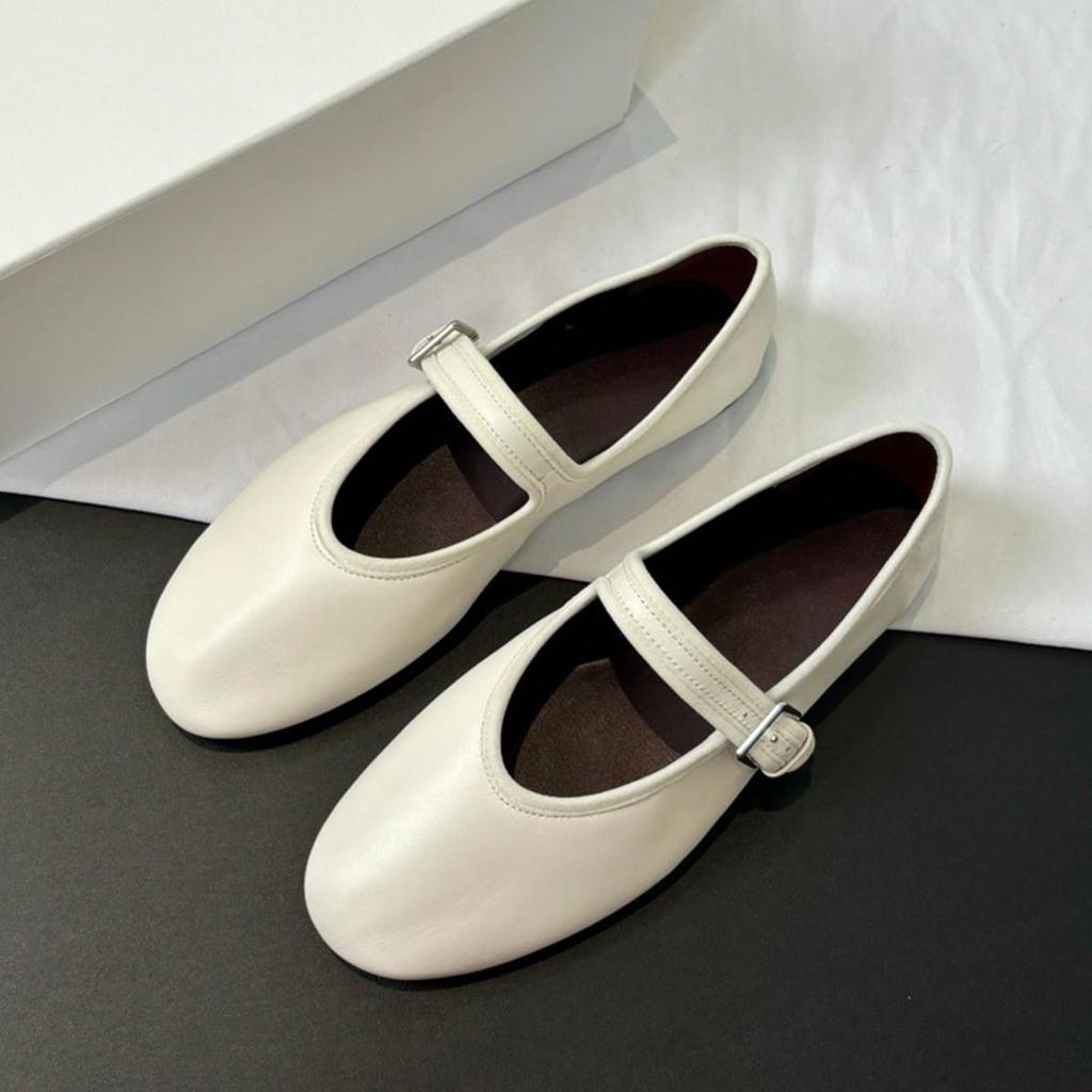 Retro Mary Jane One-Word Buckle Ballet Flats & High Heels