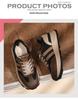 Golden Rabbit Women's Genuine Leather Height-Boosting Casual Sneakers 2024 - Breathable, Versatile Soft Sole Sports Shoes.