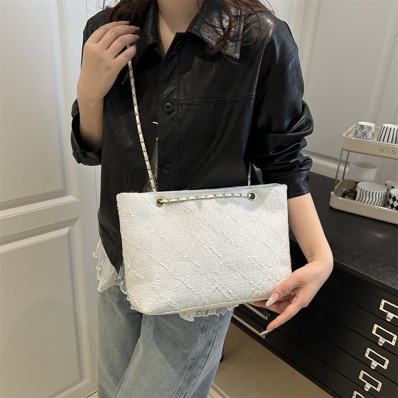 New Soft and Durable Luxury Plaid Ladies Handbag - Large Capacity Premium Texture Soft and Durable Outdoor Commuter Shoulder Crossbody Bag