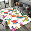Dinosaur Skateboard Print Area Rug - Non-Slip, 100% Polyester, Plush Carpet for Living Room, Bedroom, Home Decor