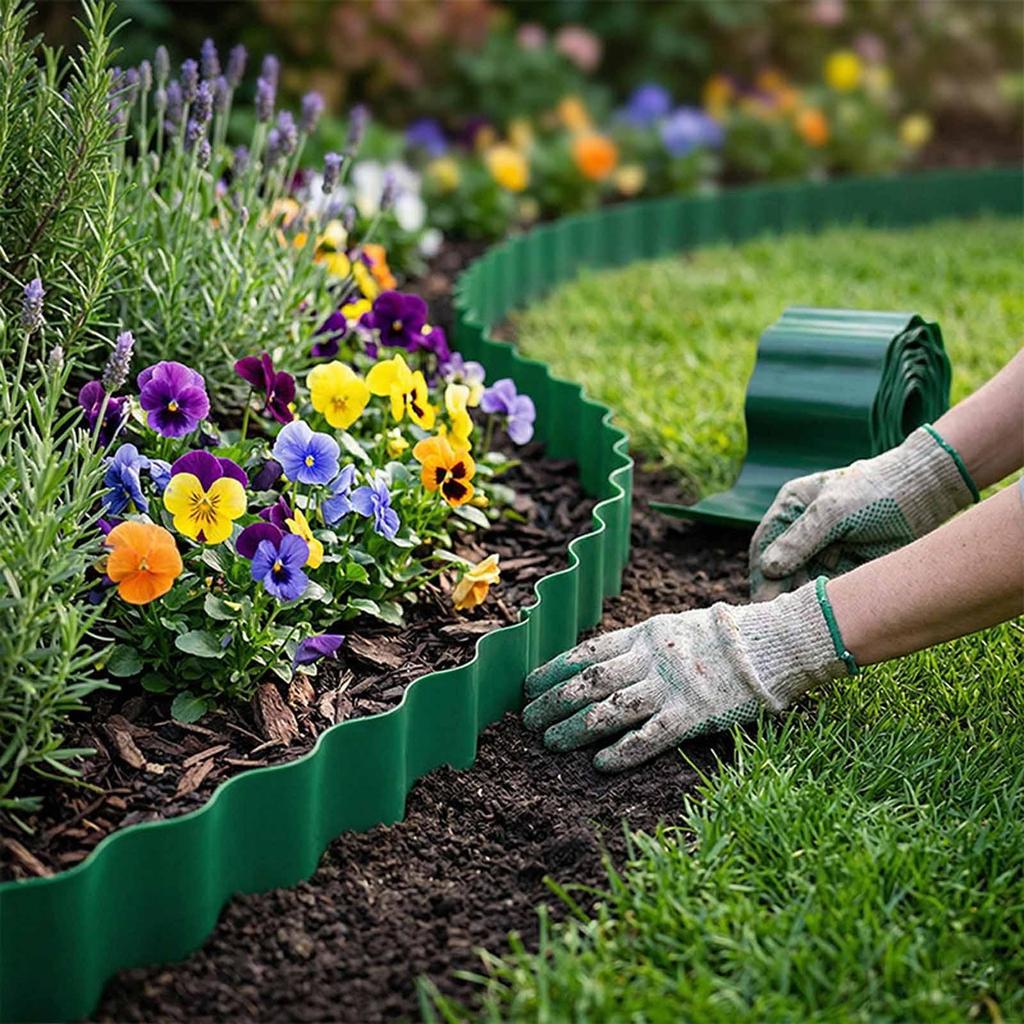 Garden Edging Border Backyard Ornament Patio Barrier Landscape height 10cm