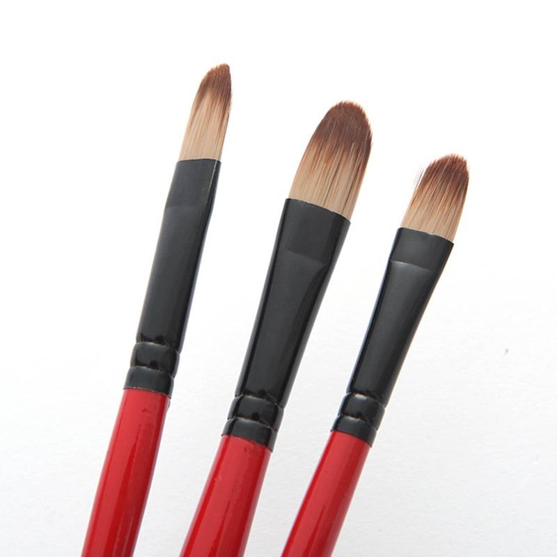 5 Pcs Nylon Hair Painting Brush Set Professional Painting Kits Round Pointed Tip Paintbrushes with Synthetic Nylon Tips