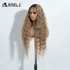Noble Synthetic Lace Front Wig Cosplay 30" Body Wavy Blond Wig Lace Front Wig For Women High Density Lace Wig Ombre Blonde Wig