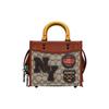 Rogue 20 Classic Floral Pattern Zipper Closure Embellished Jacquard Fabric And Leather Handheld Shoulder Crossbody Bag Small CH390-V5VCF