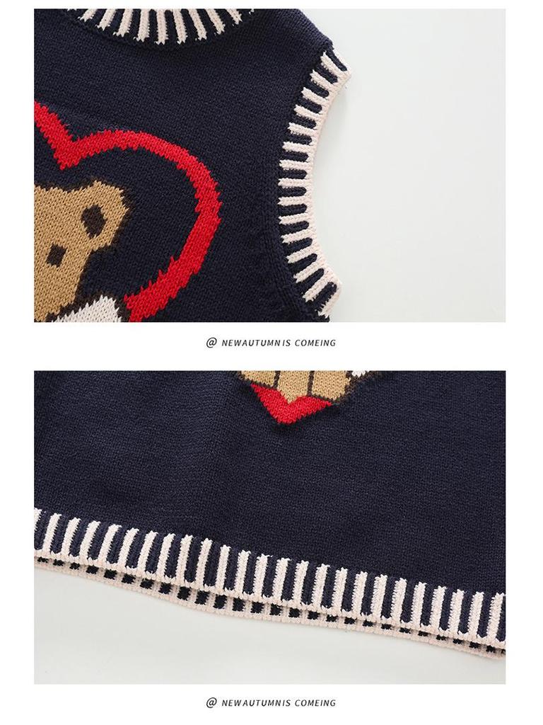 Ärmellose Strickweste für Kinder - Herbstpullover-Cardigan für Mädchen, 2025 Mode