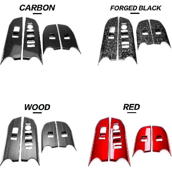 YOUTOOCAR Door Lock Switch Covers Compatible with Kia K4 2025-2026 Accessories (Carbon Fiber Pattern)
