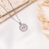 Compass Star Pendant Necklace, Dainty Crystal Inlaid Stainless Steel Chain for Women