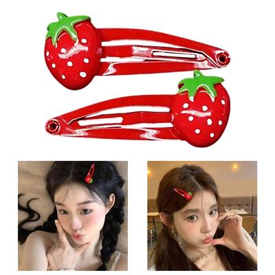 1 Par Brilhos Flor Fruta Presilhas de Cabelo Para Meninas Acessórios de Cabelo de Desenho Animado Para Aniversários de Crianças Ornamentos de Cabelo Infantis