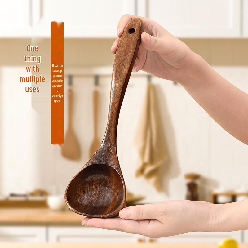 Acacia Wood Long Handle Soup Ladle