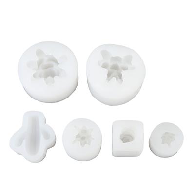 6Pcs 3D Plant Moulding Silicone Heat Resist Multifunctional Plant Moulding Set for Candle Clay