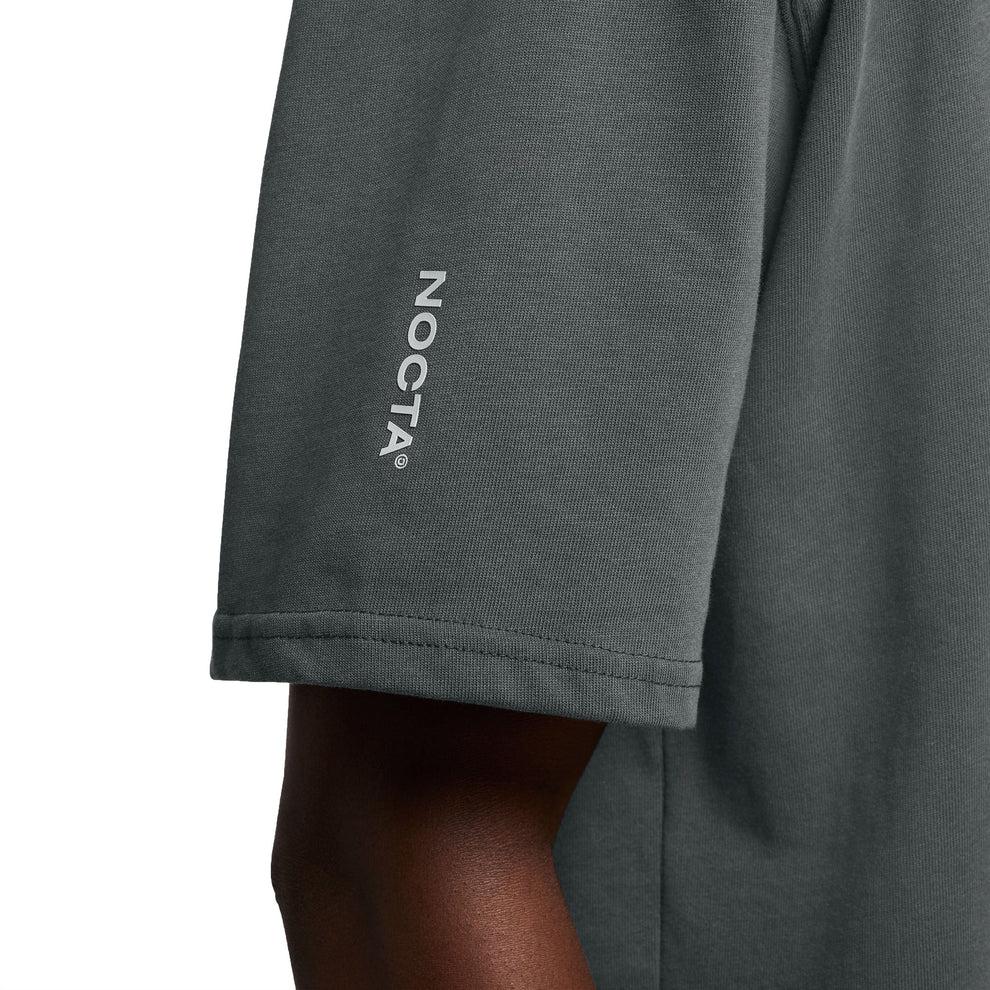 Nike Nocta Collaboration Round Neck Casual Sport Short Sleeve T-Shirt With Dropped Shoulders SS24 Unisex Tops Gray FN7663-060