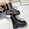 Winter Comfortable Lace Up Plus Size Horse Boots Fashionable New Round Toe Thick Sole Anti Slip Casual Work Boots For Women