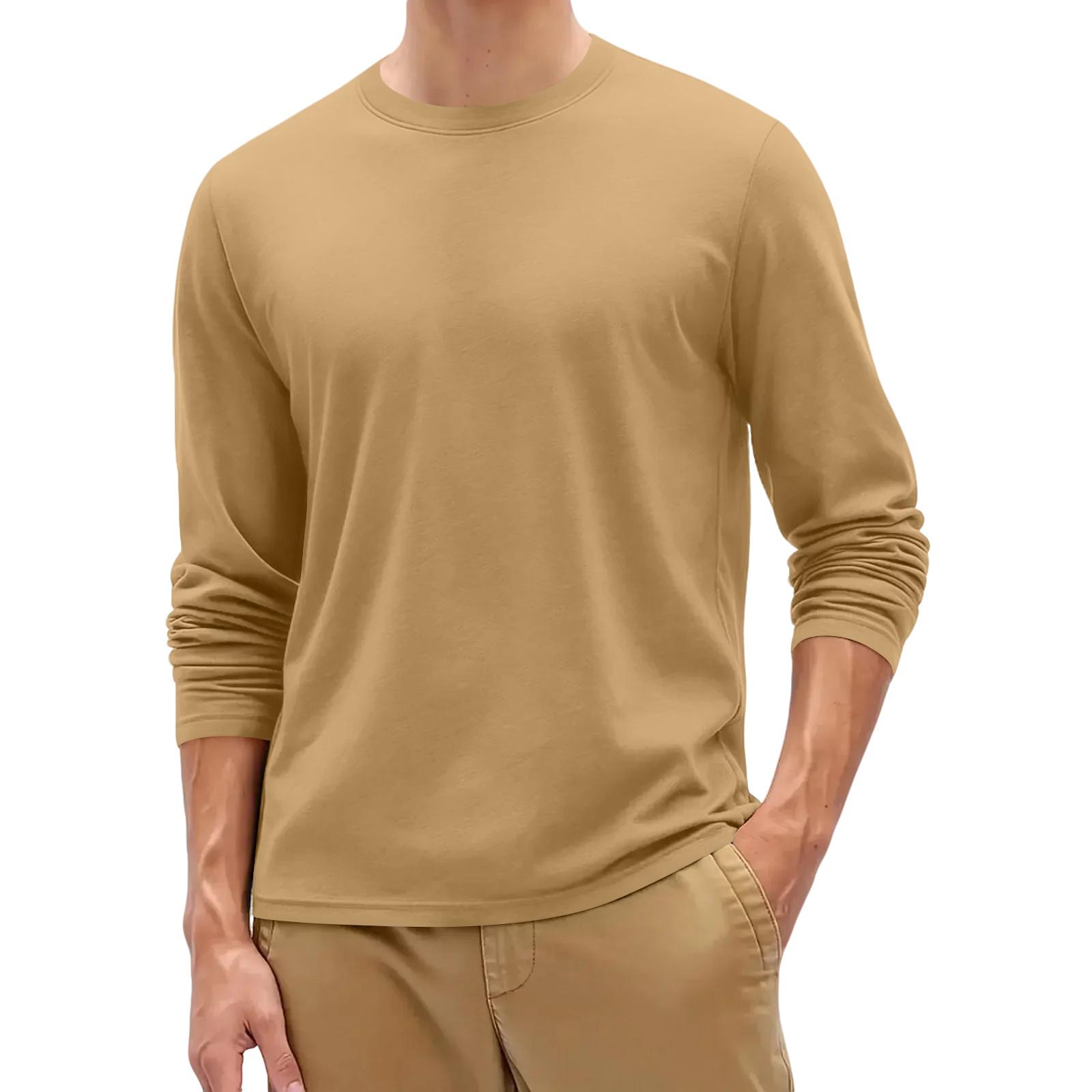 

Чоловіча базова футболка з круглим вирізом та довгим рукавом M