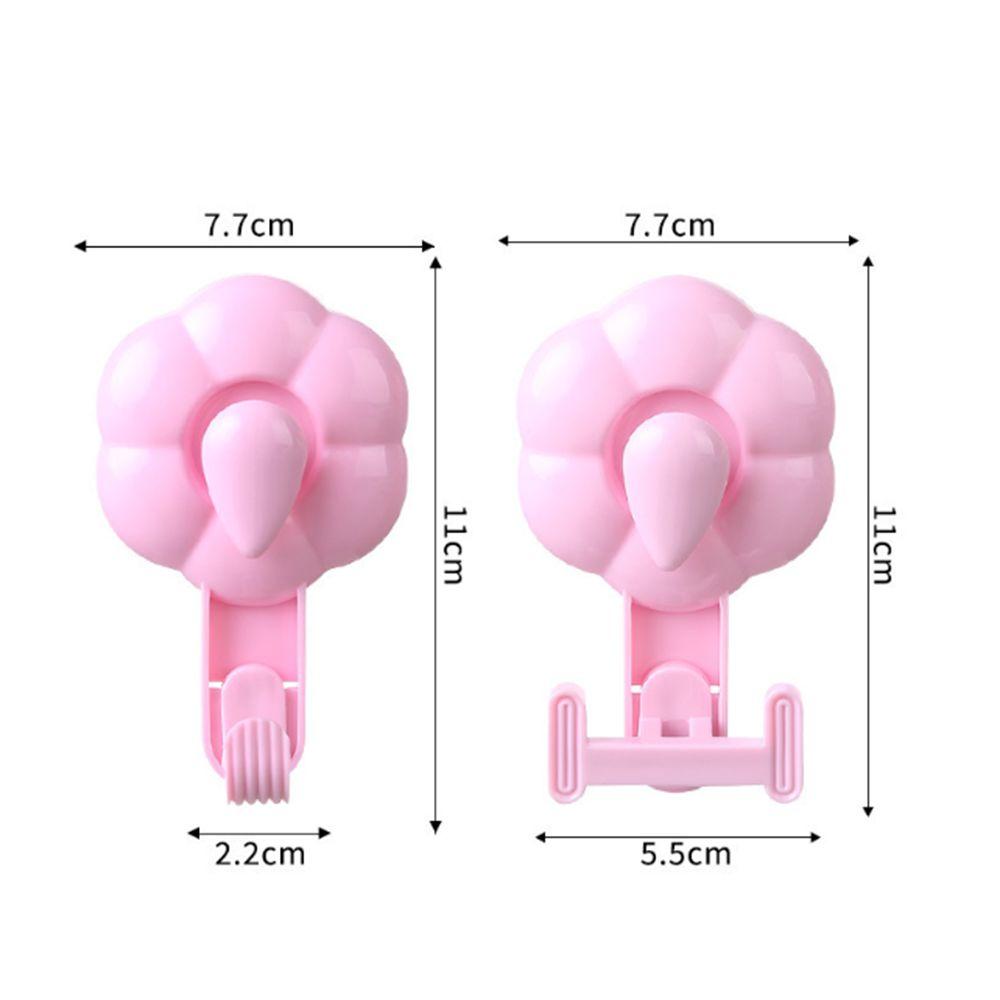 4 Pcs Multifunctional Flowers Suction Cup Hooks No Punch Wall Mounted Hooks  Bathroom