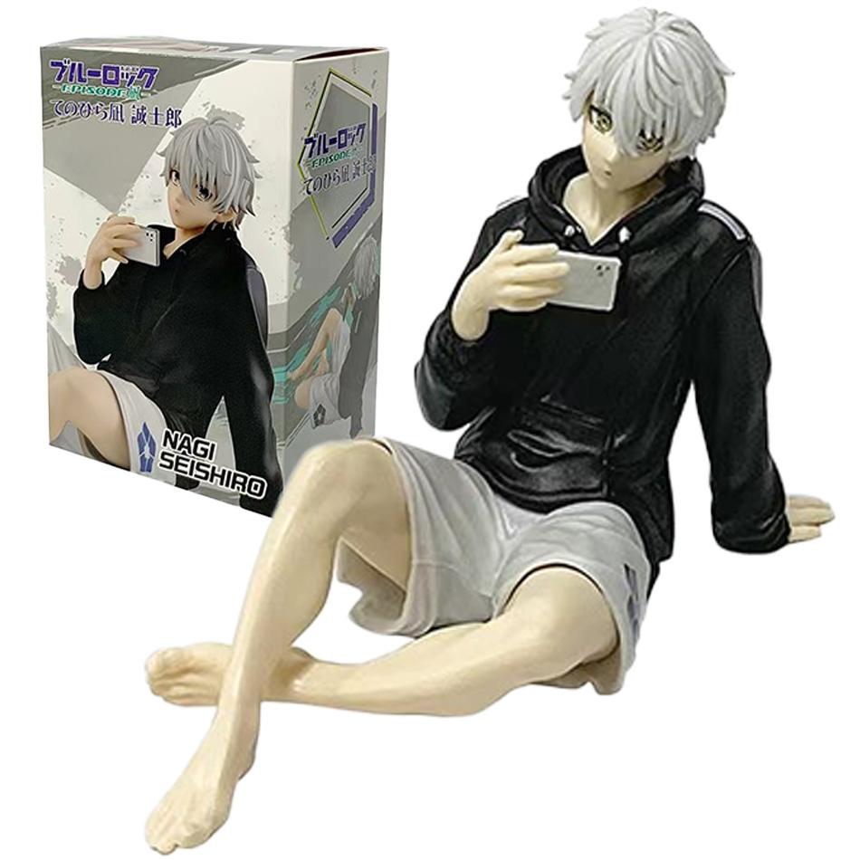 New Blue Lock Action Figures Nagi Seishiro Anime Figure Sitting Figurine Pvc Collectible Model Kids Doll Toys Gifts