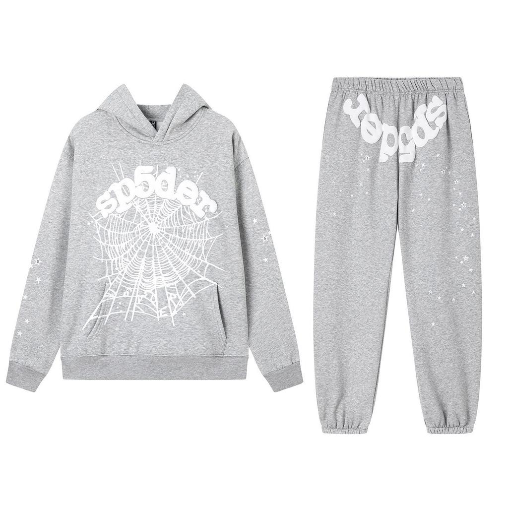 SP5der Spinnenweb Plus Velours Hoodie & Joggingbroek Set - Unisex Trendy Streetwear